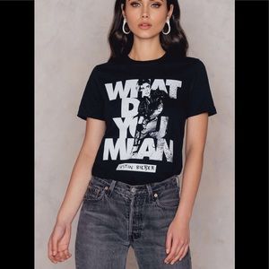 What do you mean Justin Bieber short sleeve tee